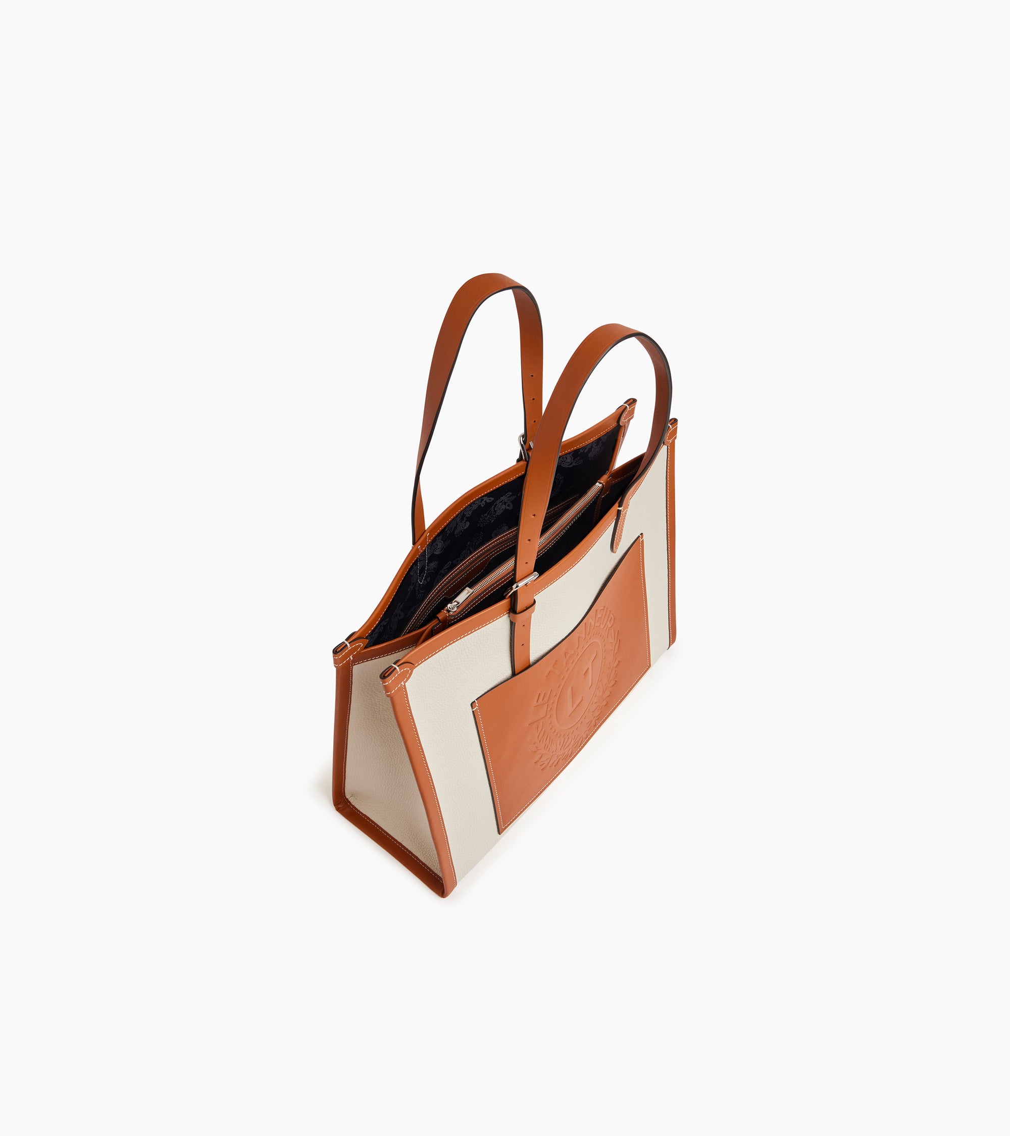 Grand sac cabas Le 125 en cuir grainé