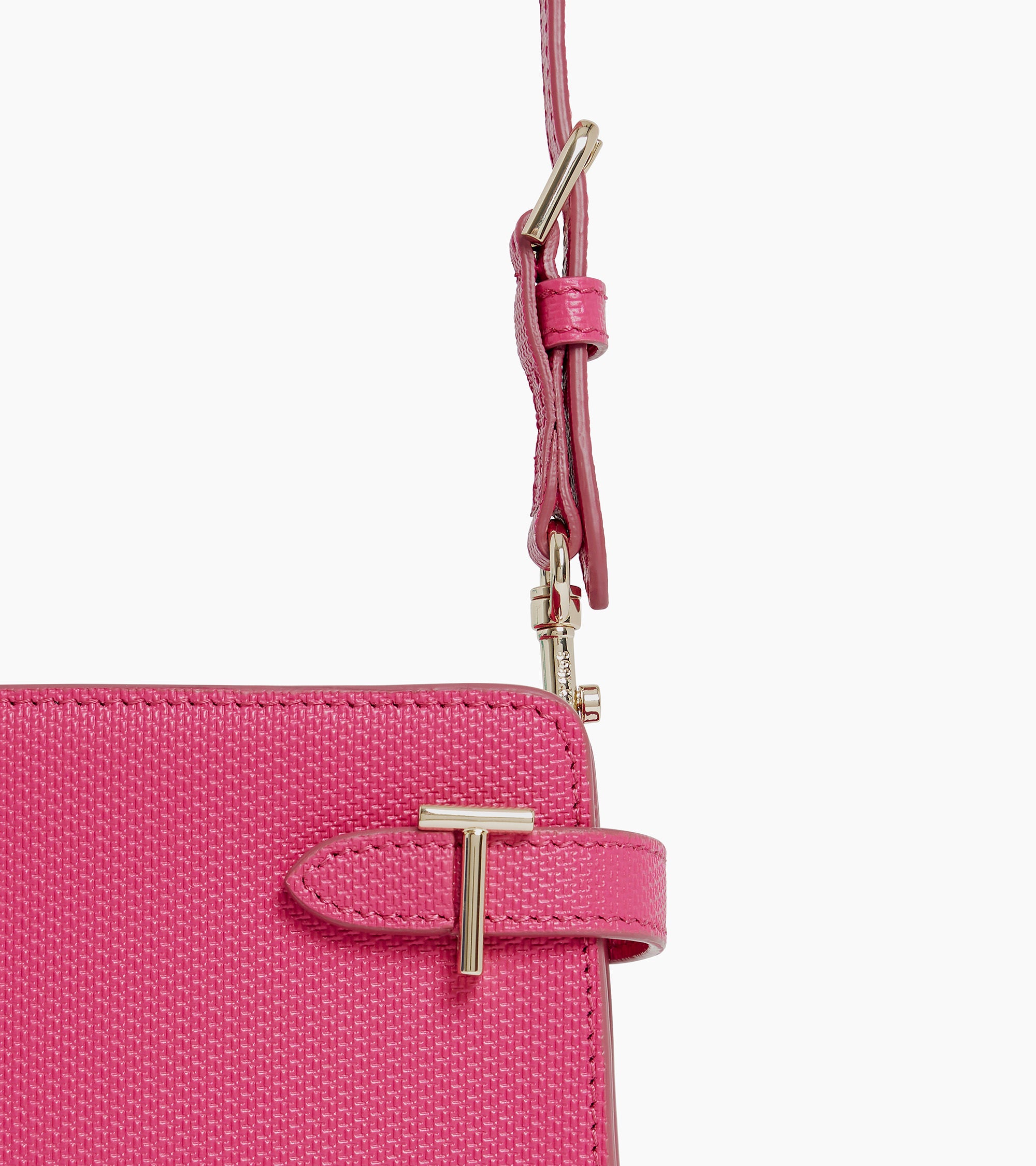 Petit sac à bandoulière Emilie en cuir signature T