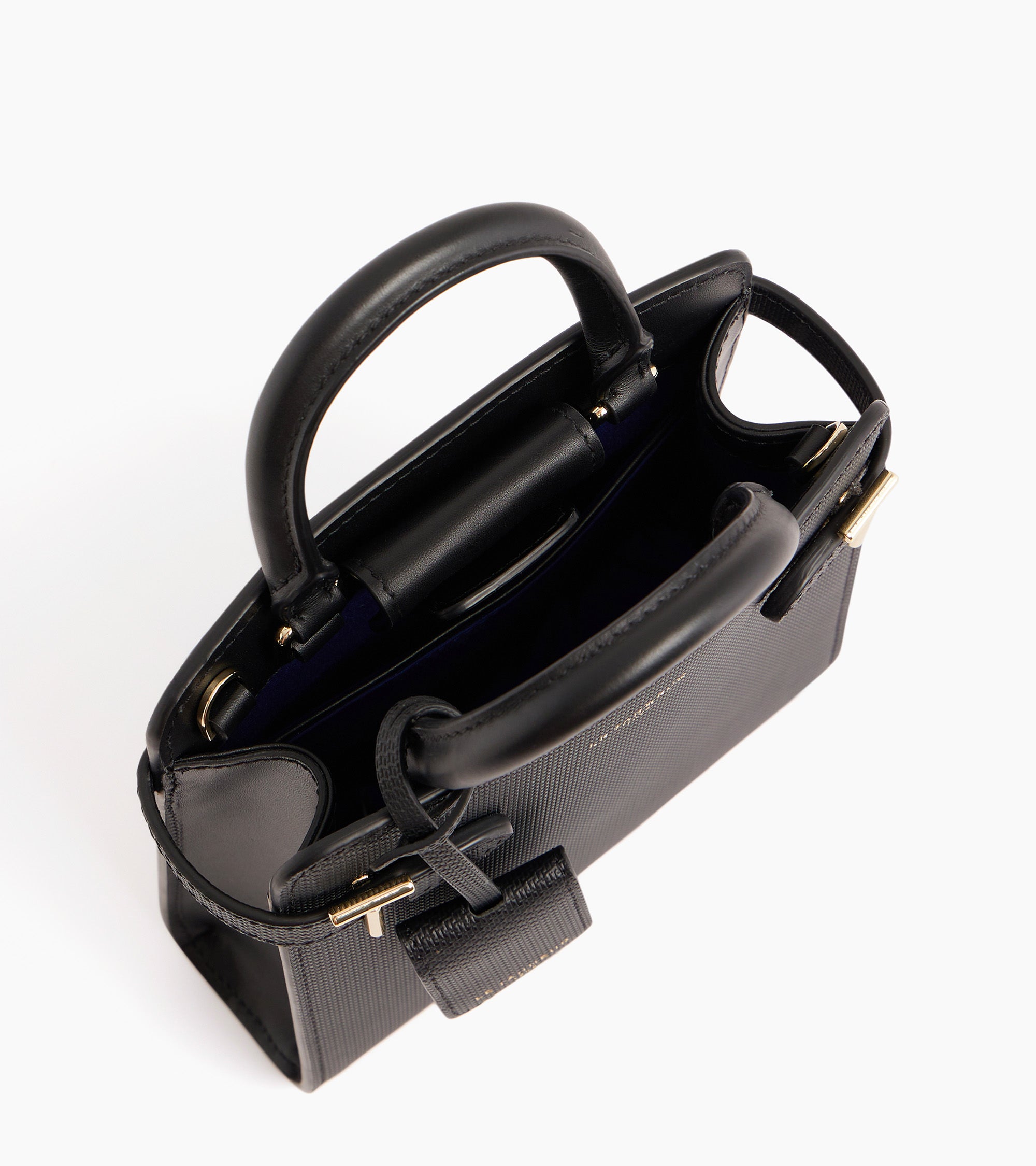 Petit sac à main vertical Emilie en cuir signature T
