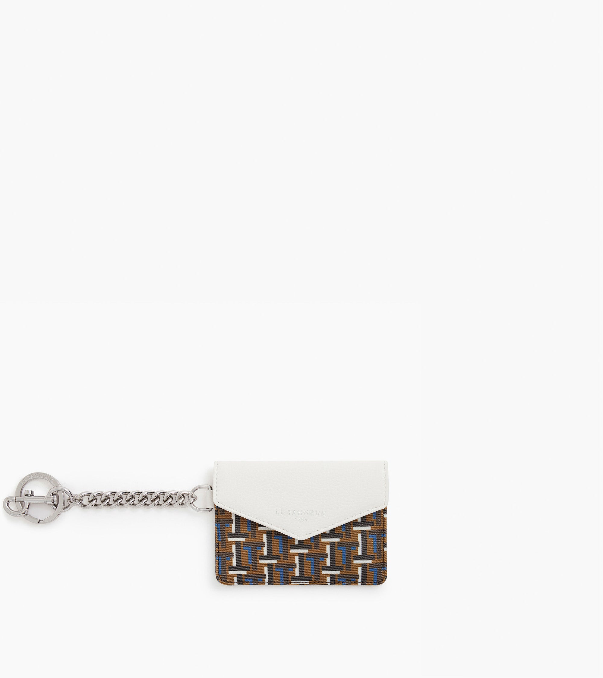Porte cartes avec mousqueton Emilie en toile monogramme