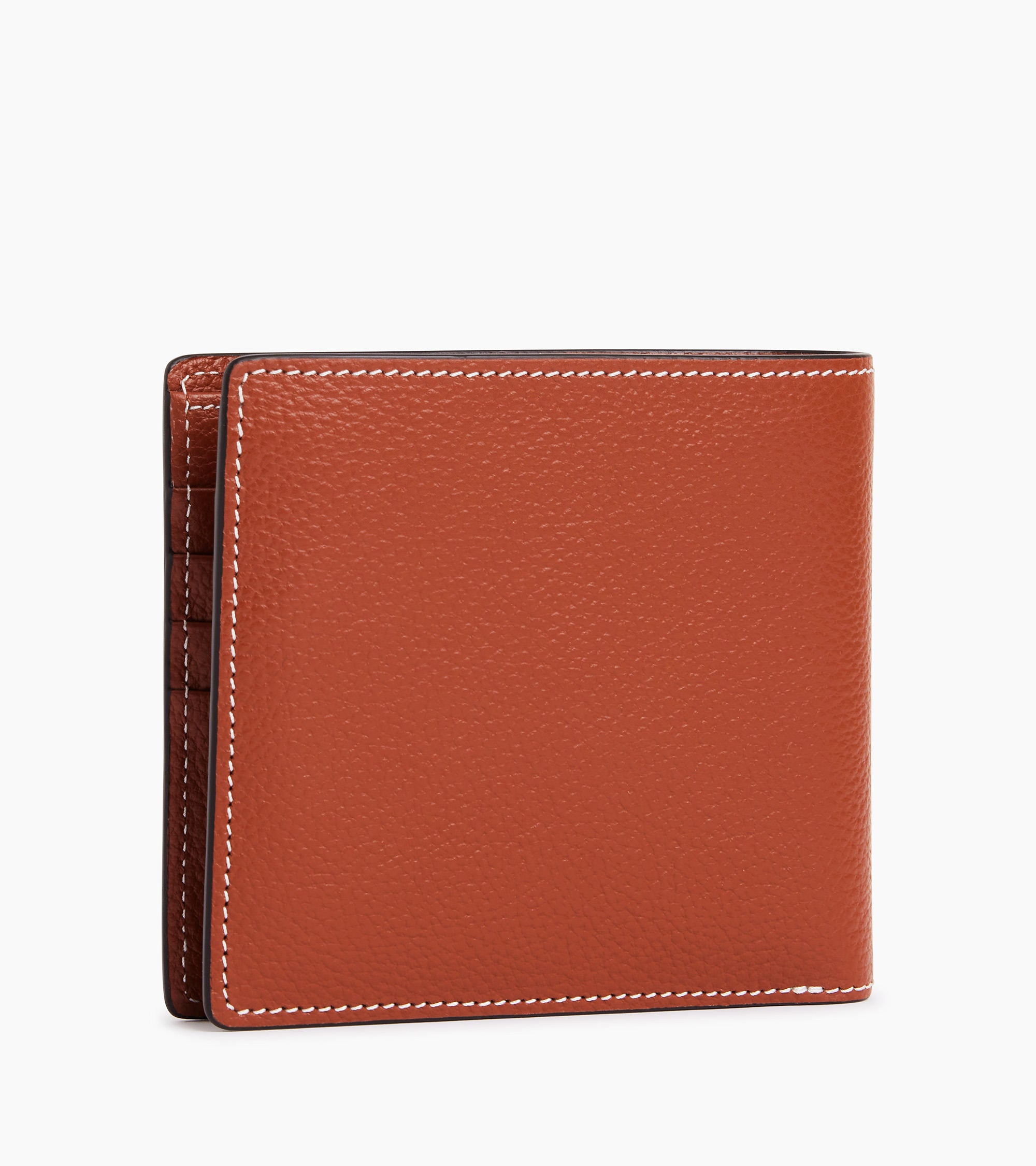 Porte cartes avec poche billets Emile en cuir grainé