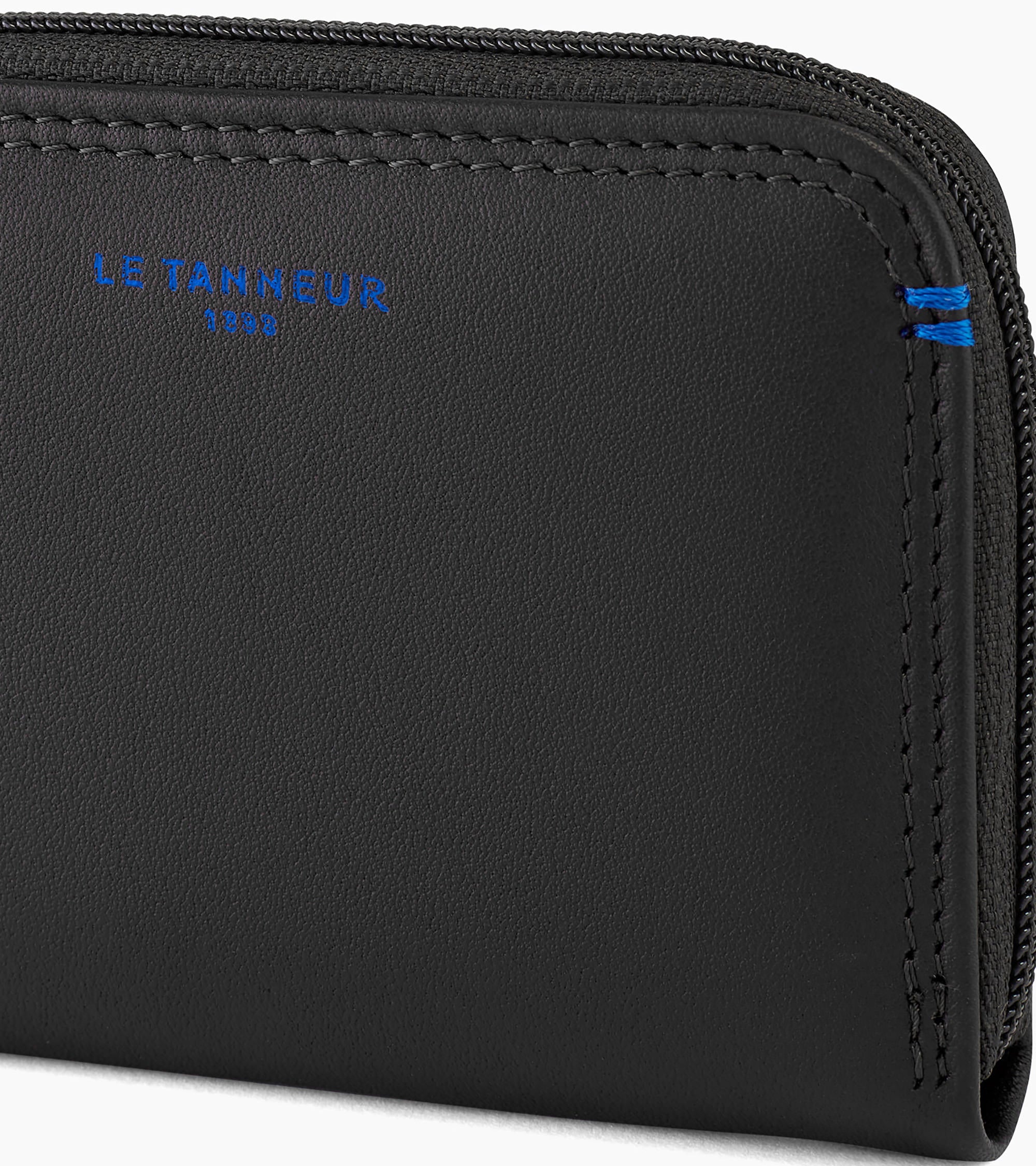 Porte monnaie zippé Martin en cuir lisse