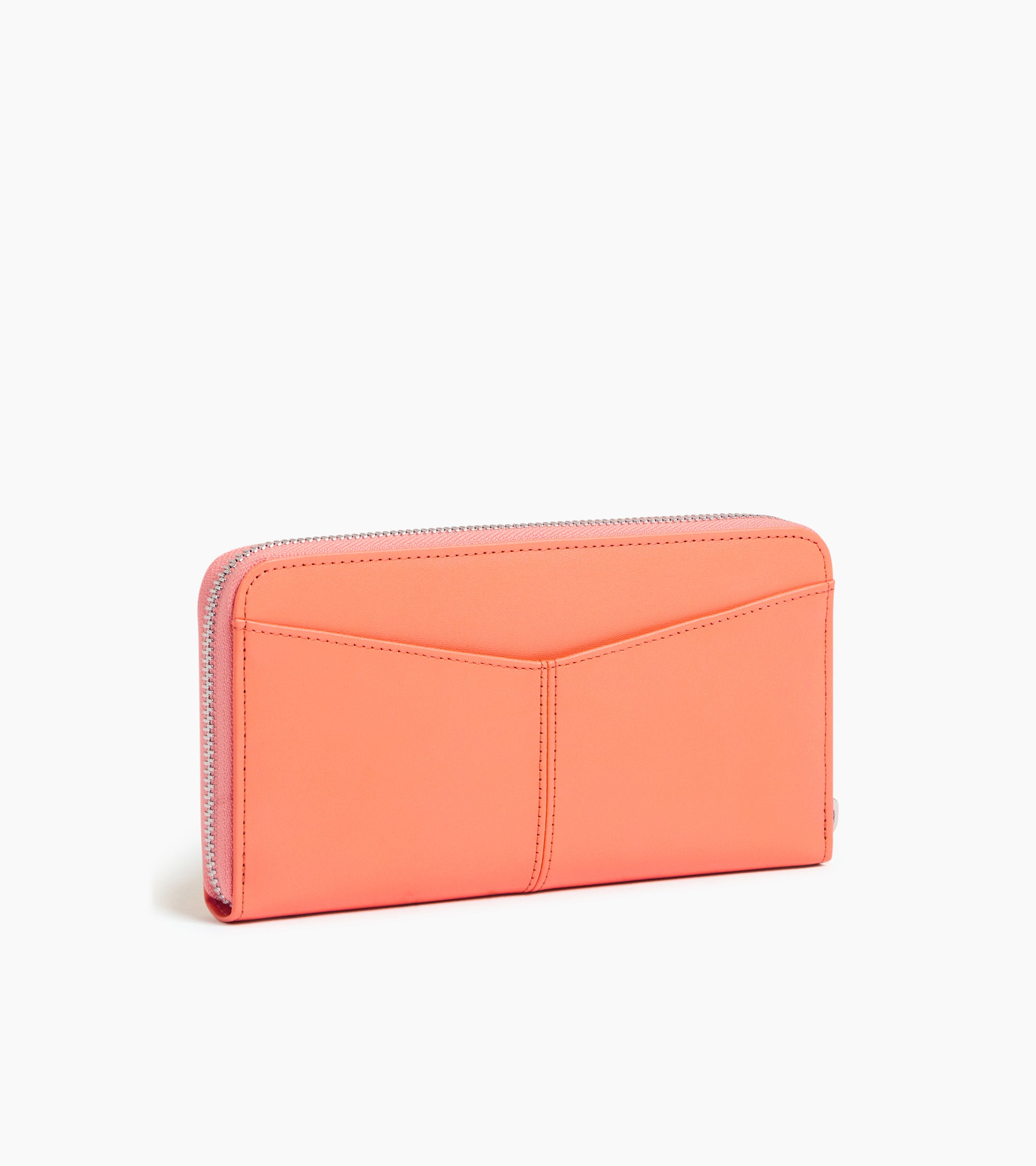 Compagnon zippé à rabat Charlotte en cuir lisse