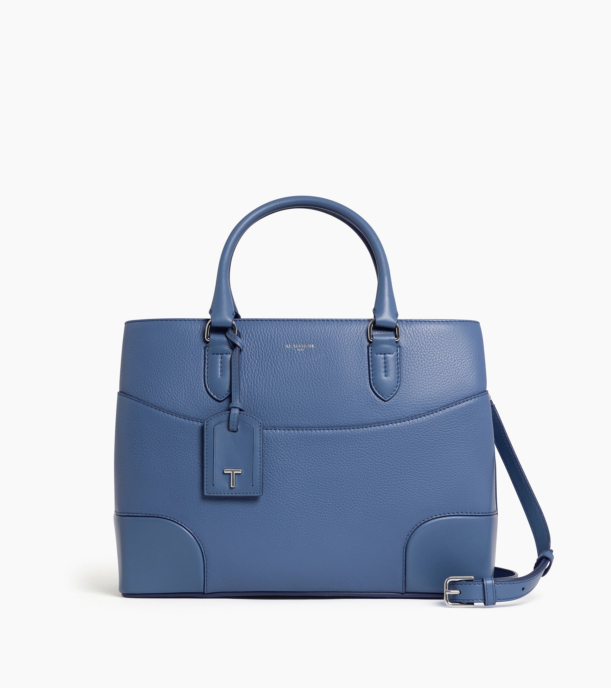 Grand sac à main Romy en cuir grainé et lisse