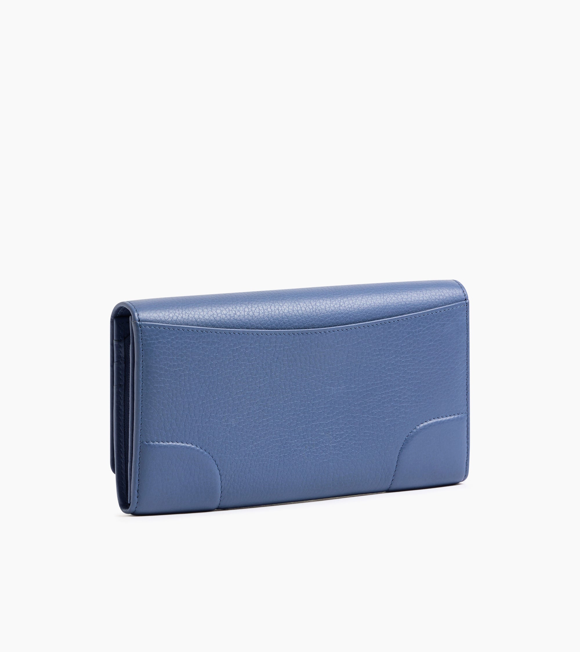 Grand portefeuille zippé Romy en cuir grainé
