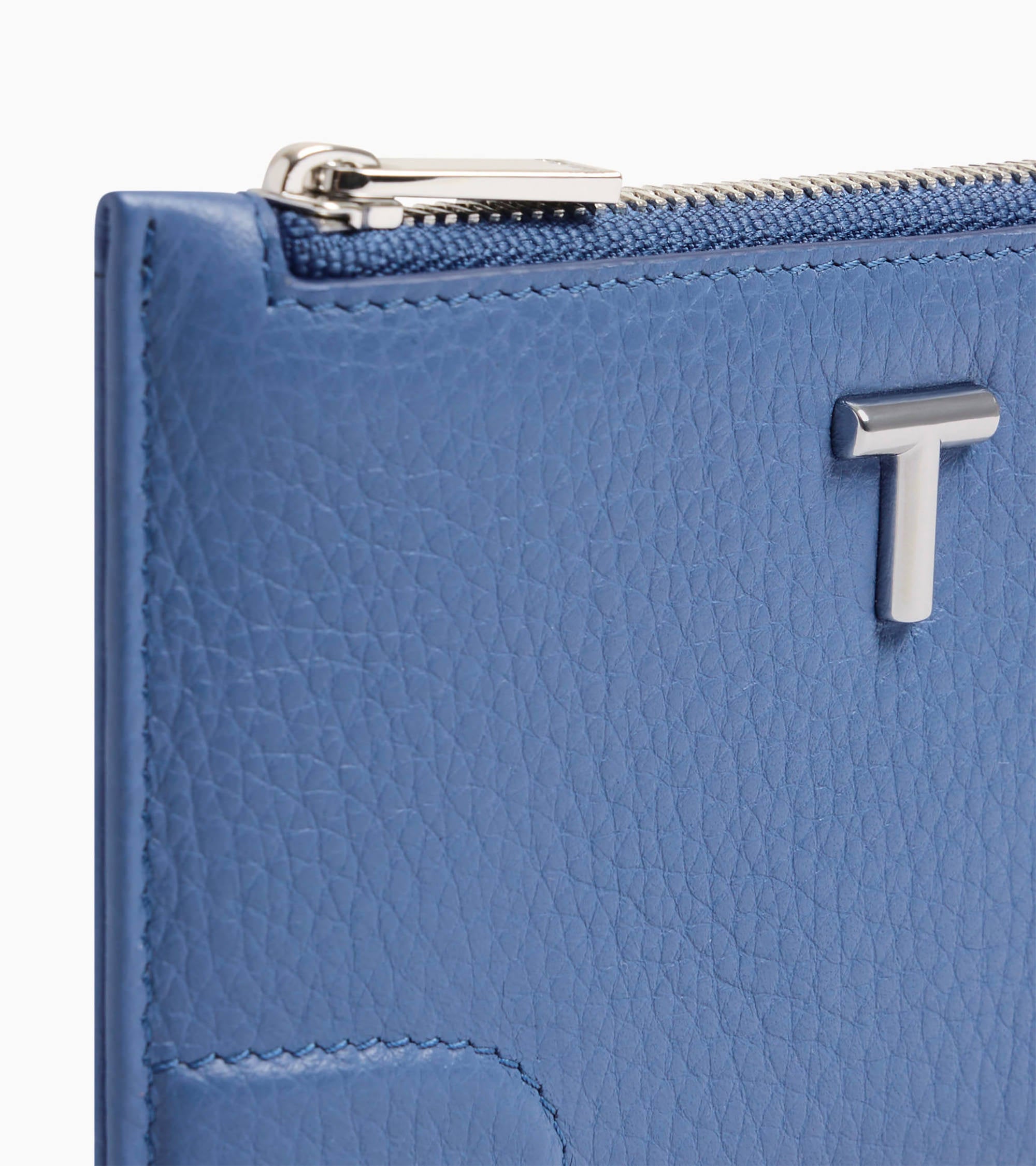 Porte cartes zippé Romy en cuir grainé