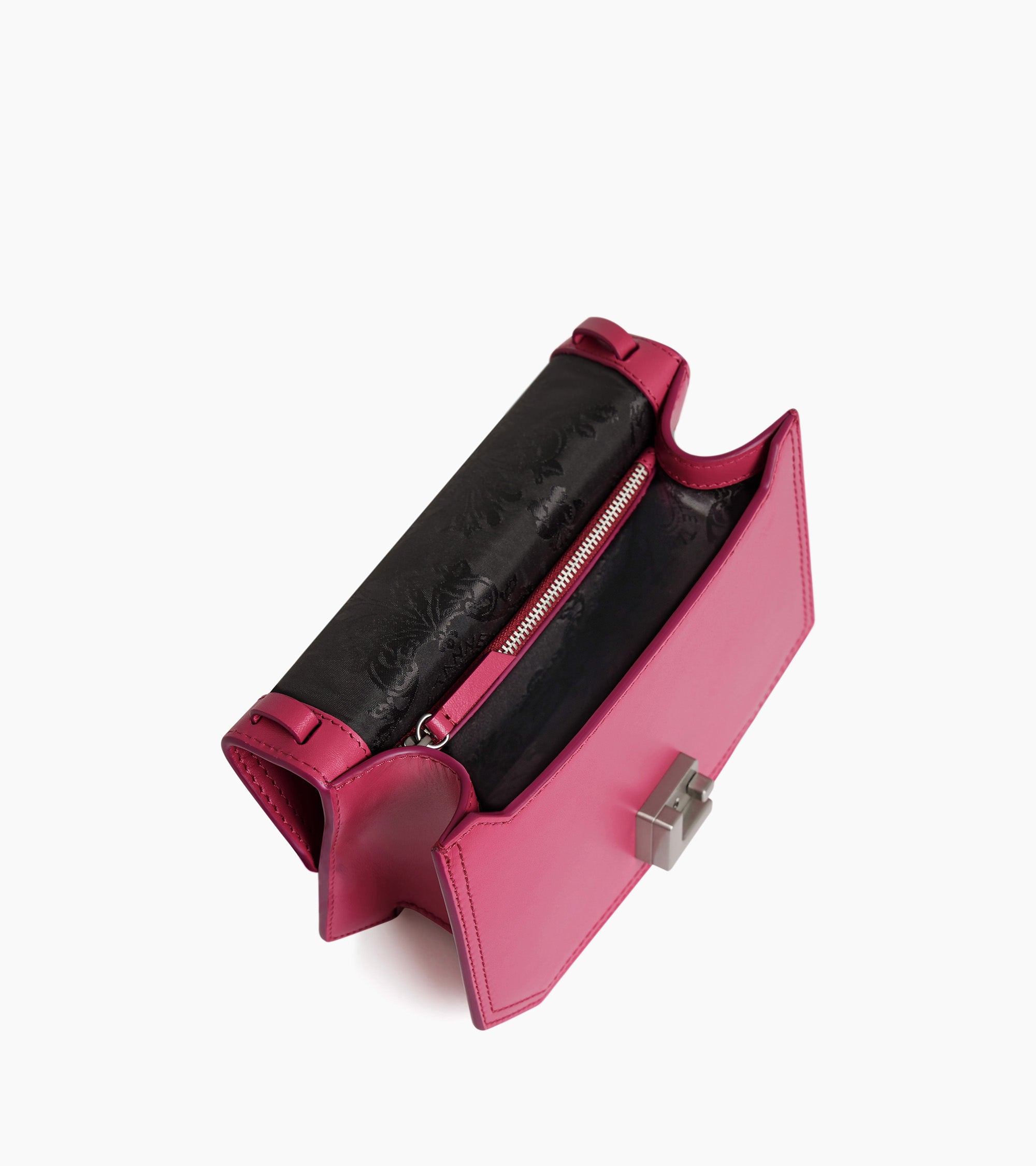Petit sac bandoulière Rose en cuir lisse