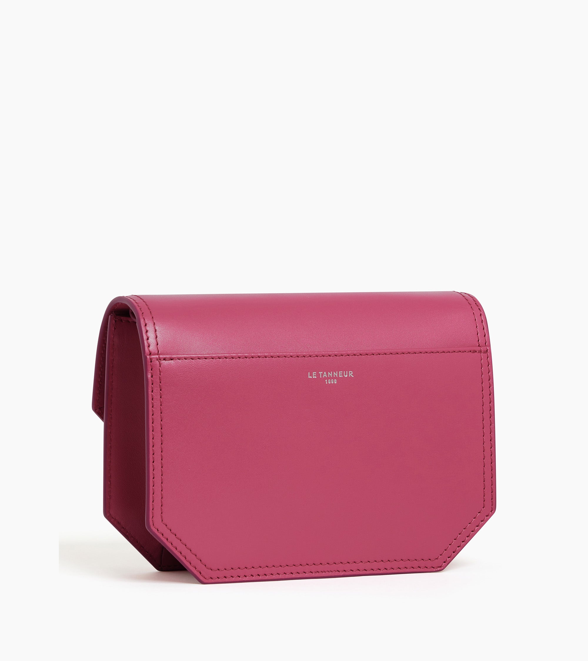 Petit sac bandoulière Rose en cuir lisse