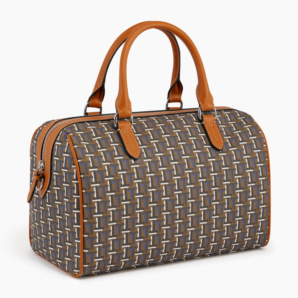 Sac bowling Camille en toile monogramme  - Le Tanneur